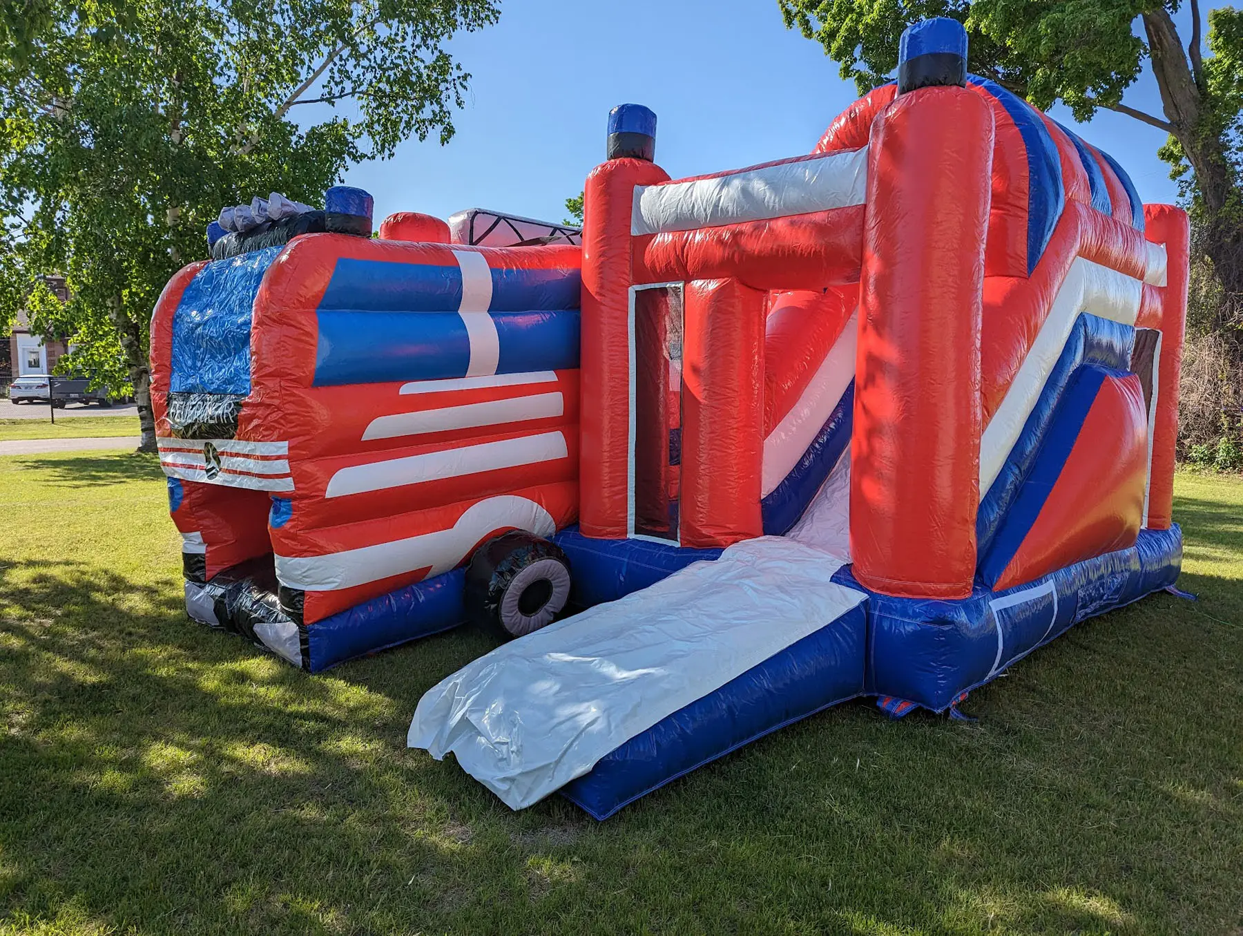 Firetruck Bouncy Castle inflatable rental gallery view 2 — The Bouncy Castle King, serving the GTA