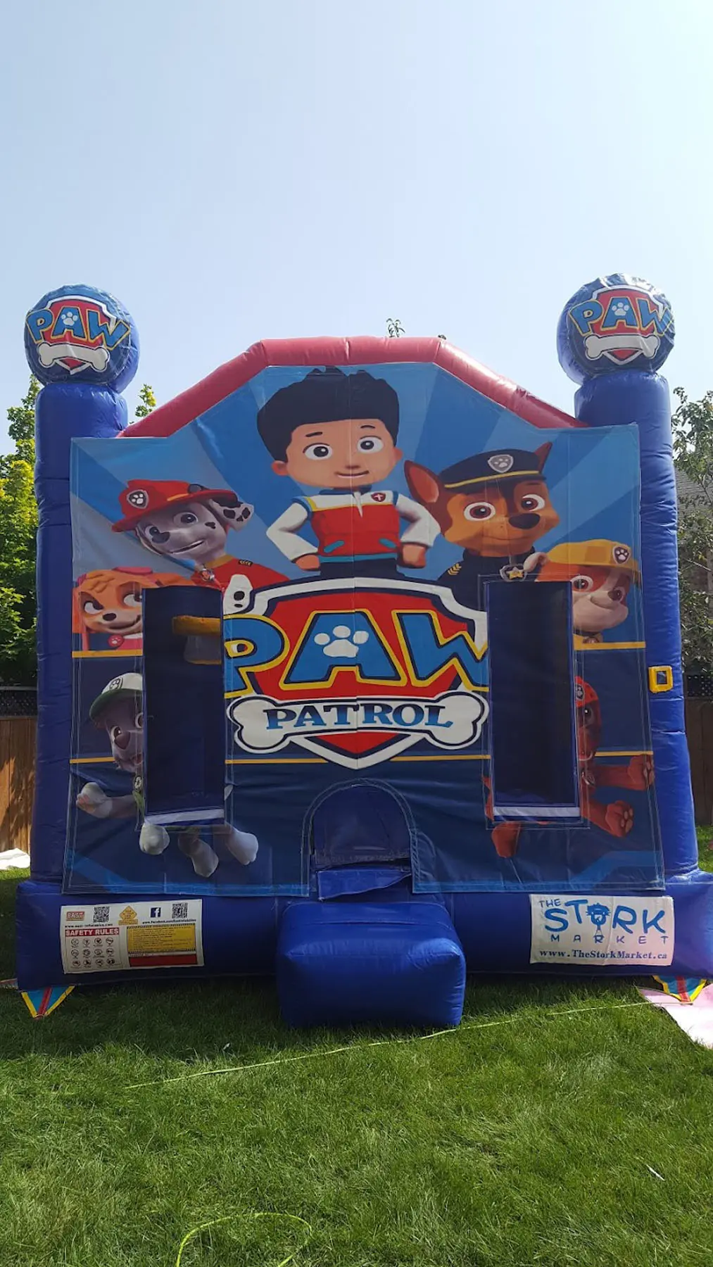 Paw Patrol Bouncy Castle inflatable rental full exterior — The Bouncy Castle King, serving the GTA