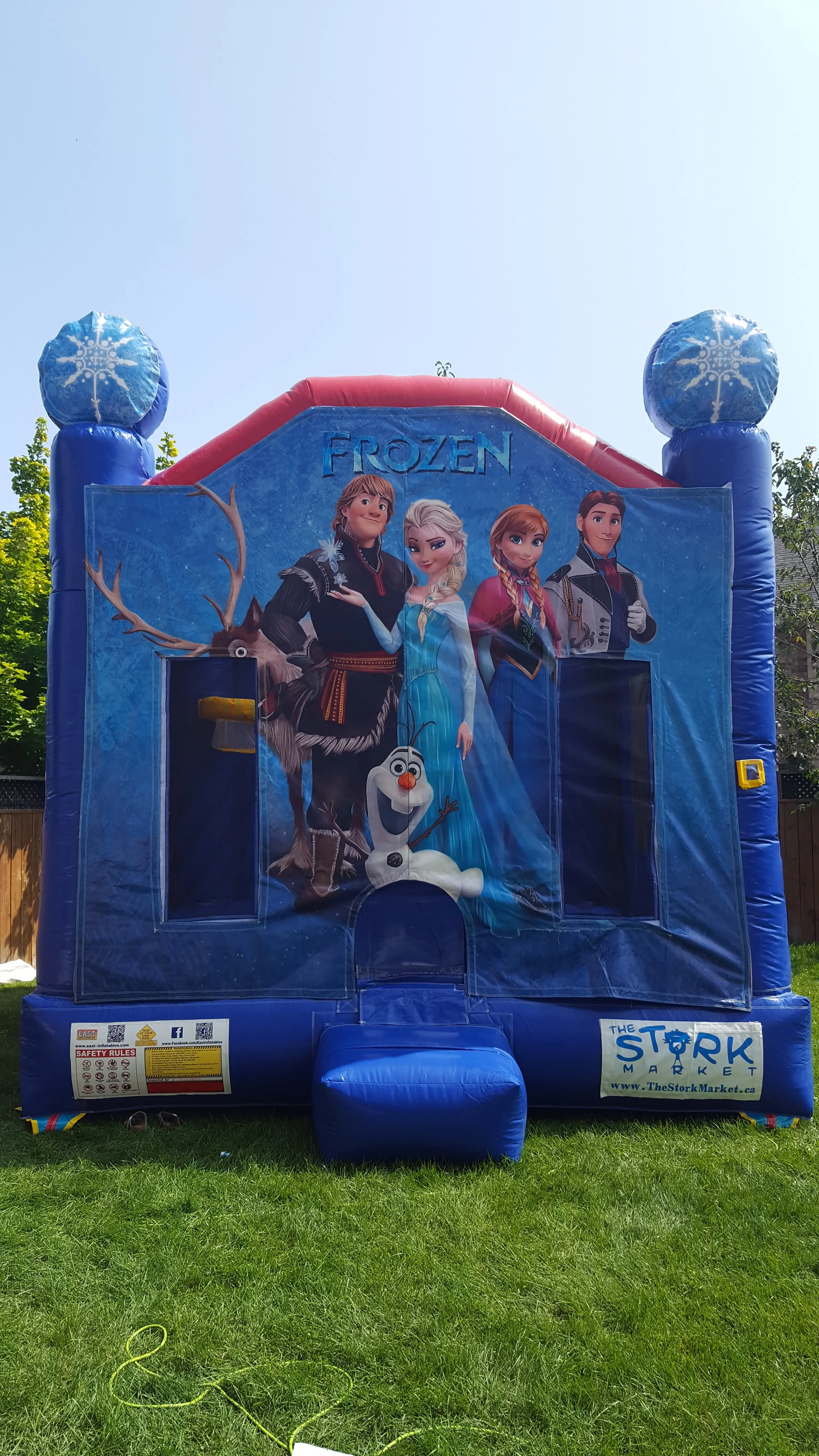 Frozen Medium Size Bouncy Castle inflatable rental full exterior — The Bouncy Castle King, serving the GTA
