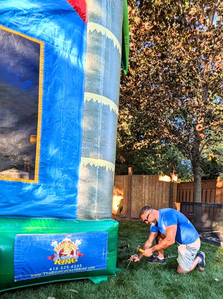 Double Slide Tropical Bouncy Castle inflatable rental gallery view 6 — The Bouncy Castle King, serving the GTA