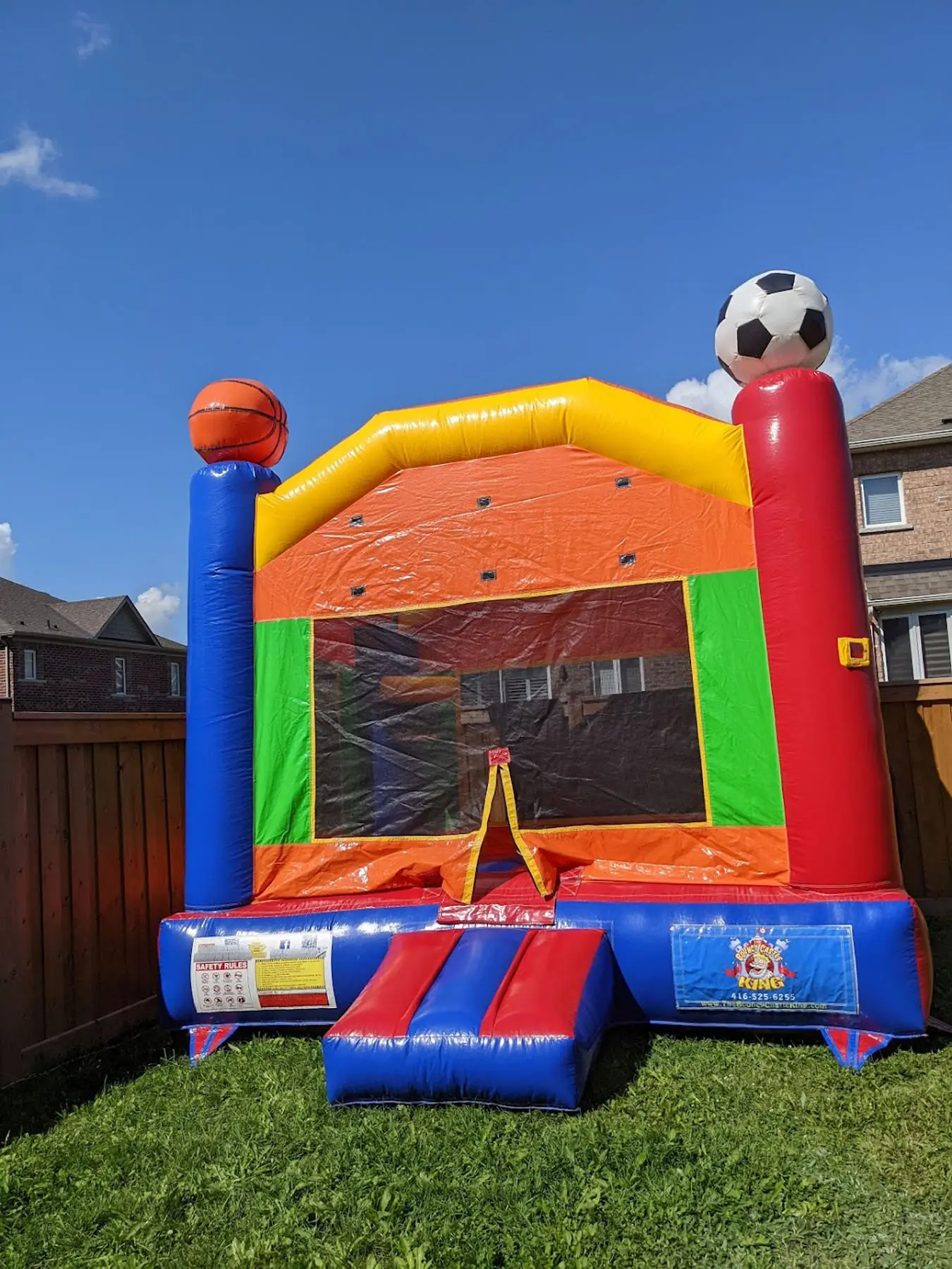 Sports Themed Bouncy Castle inflatable rental gallery view 3 — The Bouncy Castle King, serving the GTA