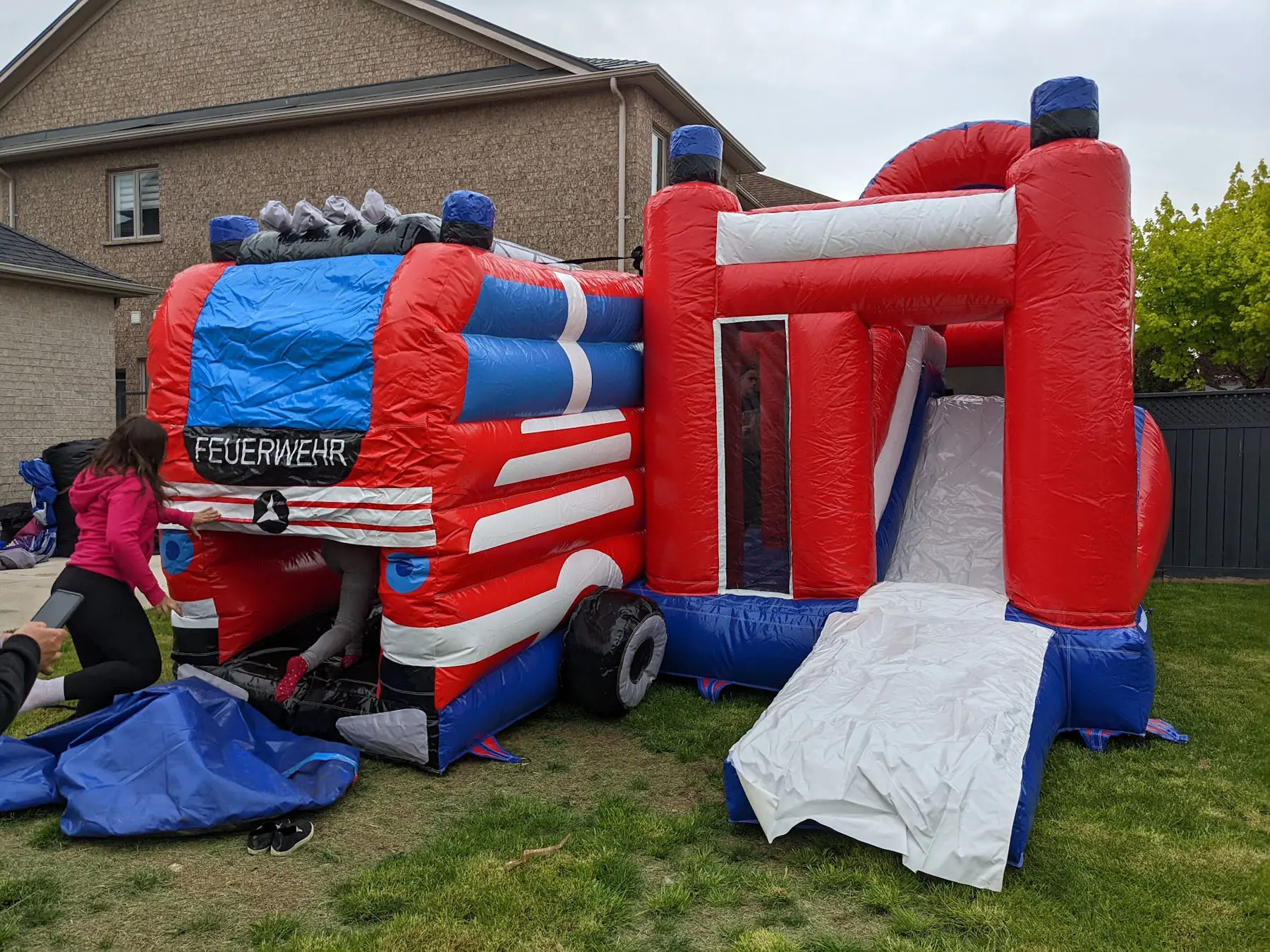 Firetruck Bouncy Castle inflatable rental gallery view 4 — The Bouncy Castle King, serving the GTA