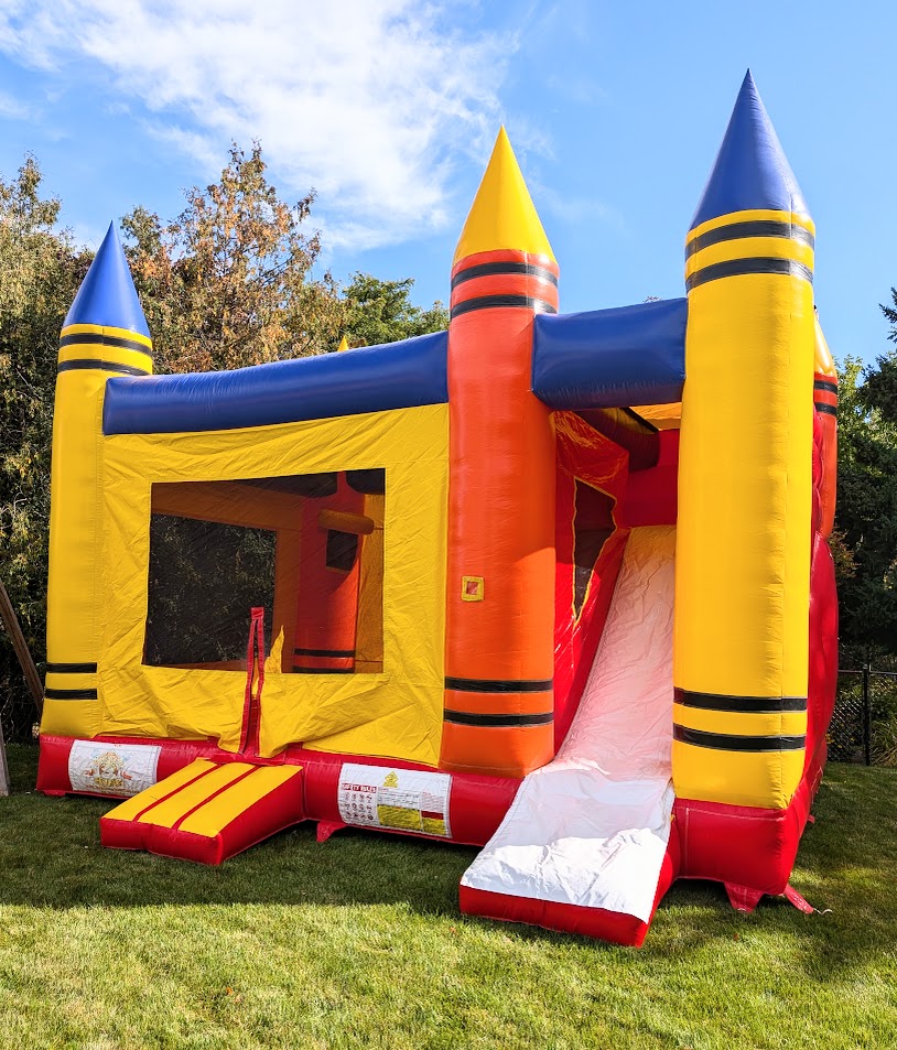 Crayon Combo Bouncy Castle inflatable rental gallery view 7 — The Bouncy Castle King, serving the GTA