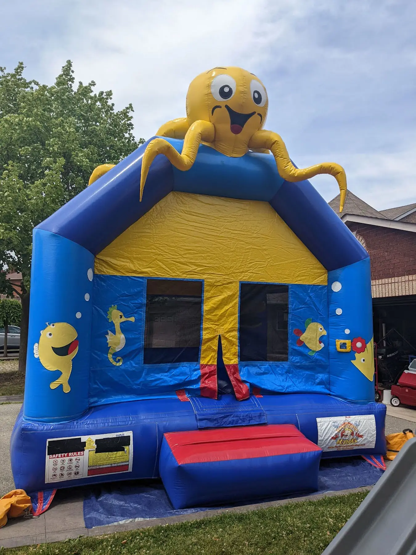 Octopus Marine Bouncy Castle inflatable rental gallery view 2 — The Bouncy Castle King, serving the GTA