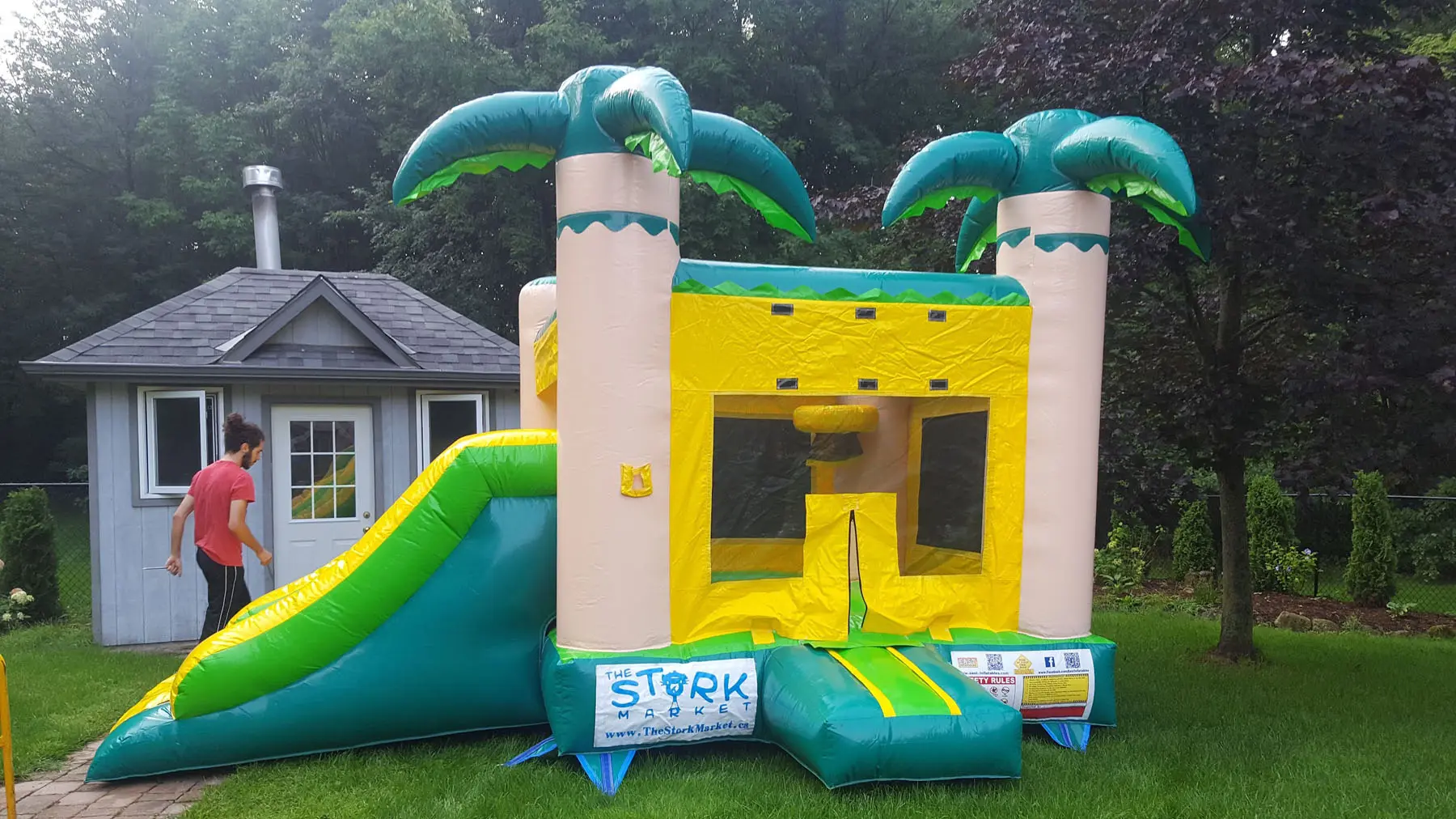 Palm Tree Bouncy Castle inflatable rental gallery view 2 — The Bouncy Castle King, serving the GTA