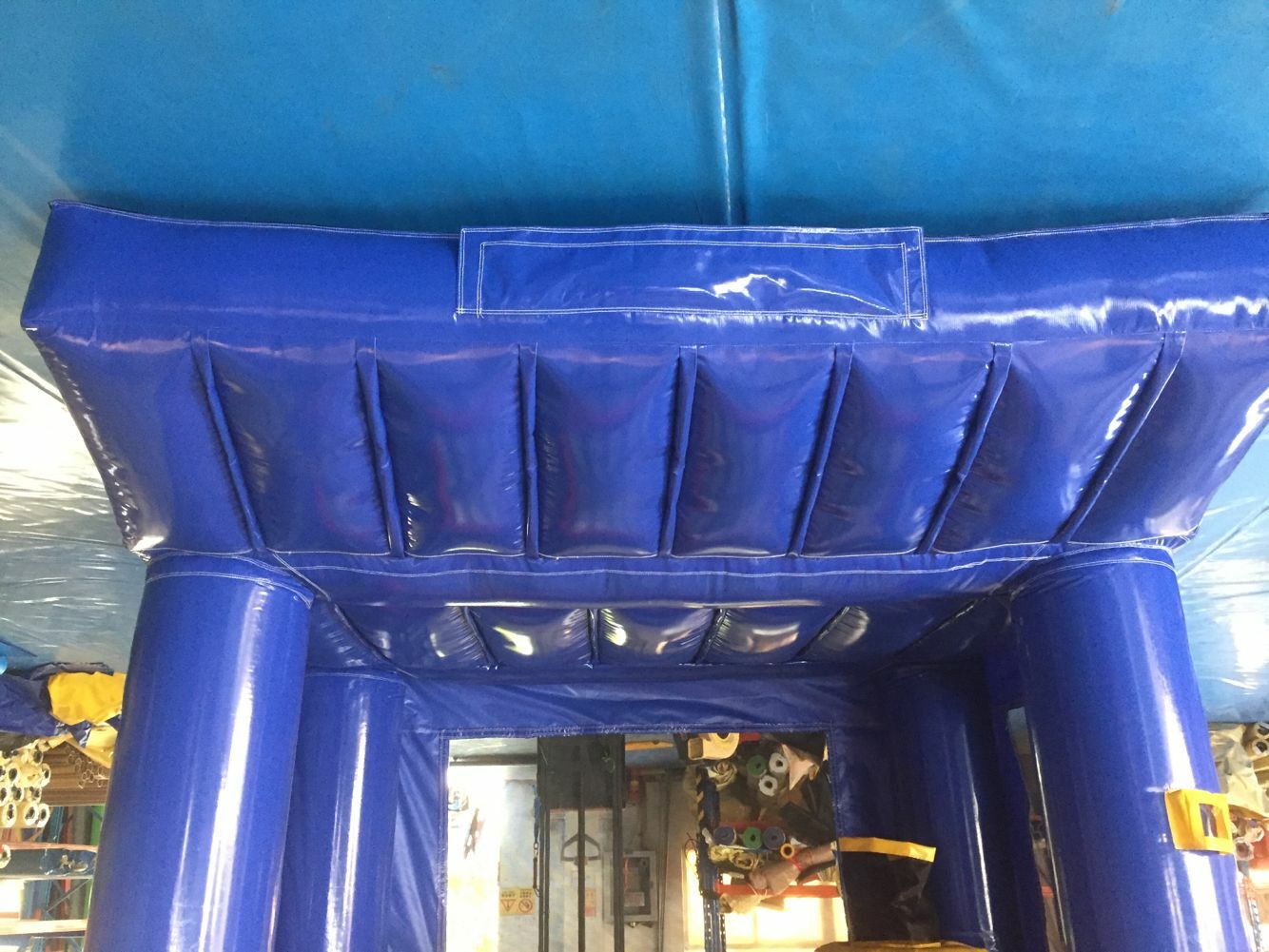 Small 10x10 Blue and Red inflatable rental gallery view 2 — The Bouncy Castle King, serving the GTA
